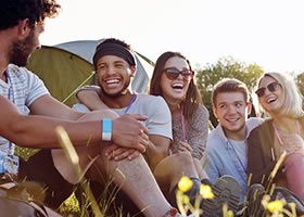 Group of friend camping