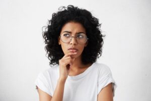 Woman wondering how long braces would take for her